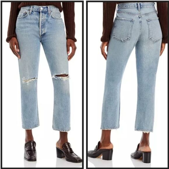 Agolde Denim - Agolde Riley Jeans in Light Wash Size 26 or 2